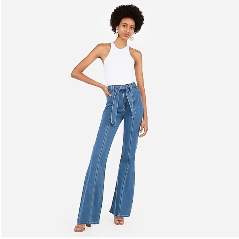 NWT Express Bell Flare Super High Rise Size 4R {D}